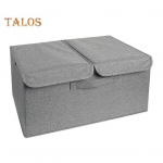 R&otilde;ivaste hoiukast tolmukindla kaanega Kokkupandav disain Suure mahutavusega m&auml;nguasjad tekid tugevdatud k&auml;epidemetega hoiukorv S