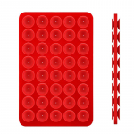 Kahepoolne silikoonist imipadi mobiiltelefoni kinnitusseadme iminapaga kleepuv silikoonkummist imipadi fikseeritud padja jaoks 1 PCS punane