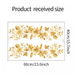 Gold Flower Kickline Magamistoa elutoa &otilde;ppet&ouml;&ouml; taustaga maastikukujundusega seinakleebis 40*60CM/fun-e131