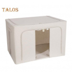 Metallraamiga riiete hoiukastid, virnastatav hoiukarp, lukuga suletav, garderoobi organiseerimine, kokkupandavad kaanega riiete hoiukastid M beež