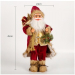 60 cm suur j&otilde;uluvana nukud, kaunistused seistes seisva j&otilde;uluvana kujukese nukupuu ripats j&otilde;ulukodukaunistuse kingitus lastele 45CM