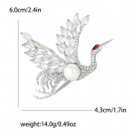 Moodne k&otilde;rgekvaliteediline vasest tsirkoonist punase krooniga kraana pross, kirjanduslik hiina stiilis naiste r&otilde;ivad korsaažist ehten&otilde;el