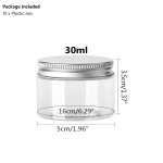 Plastist t&uuml;hi meik toit PET &uuml;mmargune s&auml;ilituskarp Beauty Clear Kosmeetikakaaned Suupisted K&ouml;&ouml;gitooted Purgid Konteinerid 30ml-150ml 10tk 30ml