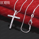 925 Sterling Risti tsirkoonist ripatsiga kaelakee Moodsad pulmaehted S-40CM