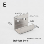 1 tk Pandla nurga kuvari pandla seinakinnitusklamber, rippuv kood, plaatide kronstein, roostevaba teras E