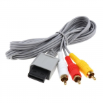 3 en 1 C&acirc;ble Audio Vid&eacute;o pour Nintendo Wii U avec Connecteur Plaqu&eacute; - 1.5 M&egrave;tre Gris