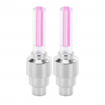 ACCESSOIRES VELO,001 Red - Bouchons de Valve de roue LED n&eacute;on pour v&eacute;lo, 2 pi&egrave;ces, lumi&egrave;re de voiture, accessoires de bicyclette, l