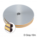 5M/10M ukseakna tihendi riba isekleepuv akustiline vaht tihendusriba lint isolatsioon tuulekindel kummist ilmastikuriba D Gray-10m