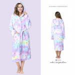 S&uuml;gistalvise flanellist paksendatud termomantel, pikk paeltega &uuml;hev&auml;rviline kapuutsiga &ouml;&ouml;mantel hommikumantel naiste kingitus M