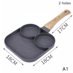 2/4 auguga mittenakkuva omletipann Hamburger Steak Pannkoogi Vorsti Omleti Hommikus&ouml;&ouml;gipann k&auml;epidemega k&uuml;psetusvahenditega