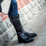 Briti Meeste Must Nahast P&otilde;lvek&otilde;rgused Saapad Disainer Lukuga Pikad Mootorrattasaapad Antiikne Cosplay Lava Botas Vabaaja Mugavad Kingad 43 must