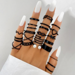 17 km 24-osaline &otilde;litilkuv liblikas lehtede s&otilde;rmuse komplekt, &otilde;&otilde;nestatud tsirkoonist s&uuml;damekujuline geomeetriline s&otilde;rmus, naiste ehete tarvikud