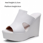 Moodsad platvormsussid Naiste paksud suvekingad ehtsast nahast sandaalid, valged 2024. aasta naiste kiilud sandaalid t&auml;navastiilis naiste liugused 38