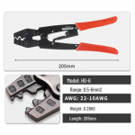 Huashengi HS-seeria Jaapani p&otilde;rkega presstangid paljaste klemmide jaoks (Kuusnurkne, HX-10/16/26B) HD-6