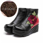 2025. aasta luksuslik ehtsast nahast pahkluu platvorm, tikitud s&uuml;gistalvised naiste pehmed saapad, soojad kingad 39