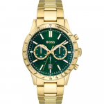 Hugo Boss 1513923 Allure Kronograaf Rohelise sihverplaadiga Meeste k&auml;ekell kuld