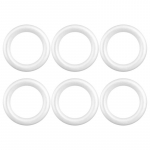 6 tk 10/20/25 cm valge &uuml;mmargune vahtpol&uuml;st&uuml;reenist p&auml;rja s&otilde;rmus L&otilde;petamata isetegemine maalimine t&uuml;hi ring vanik pulmapeo kaunistused 10x10x2.5cm valge
