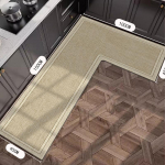 K&ouml;&ouml;givaip L-kujuline libisemiskindel p&otilde;randamatt Diatomiga muda imavad matid Kodukaunistuse vaip &Otilde;li imav imitatsioon Linased vaibad 100x150x50cm