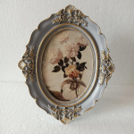 Euroopa stiilis nikerdatud vaiguraamiga ovaalne vana pildiraam, mida saab seinale riputada 6-tolline 7-tolline vaiguraamiga pildiraam 6 inches 16.5x21.3CM