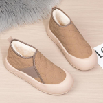 Talvised platvormiga lumesaapad naistele libisemisvastased soojad kunstkarusnahast vooderdus pahkluu saapad Naiste veekindlad mugavad fuzzy k&otilde;ndimise l&uuml;hikesed saapad 35 khaki