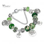 &Otilde;nne k&auml;ev&otilde;ru Glasuuritud Elupuu Roheline Faux Kristall Vintage DIY Mitme v&otilde;luga Etniline Stiil Pastoraalne K&auml;ev&otilde;ru Ostlemiseks T&ouml;&ouml; Peoks Deitimiseks 18cm