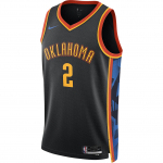 Nike X NBA Dri-Fit Oklahoma City Thunder City Edition Shai Gilgeous-Alexander Logo Kiiresti kuivav Vabaaja Korvpallis&auml;rk Meeste s&auml;rk Must FQ4353-010 L