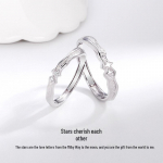 Puhas H&otilde;be 999 Paaris&otilde;rmused - Moekas, Loov ja Moodne Disain Women's, Adjustable opening plaatina