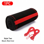 Karusnahast roolikate autole universaalne 38cm punutud auto rooli kaitsekate Nahast libisemisvastased siseosad