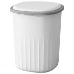 Pr&uuml;gikast &uuml;mmargune plastikust pr&uuml;gikast pr&uuml;gikorv pressitud kaanega pr&uuml;gikonteiner magamistoa k&ouml;&ouml;gi jaoks