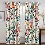 Moodne Kunst Taimede Lehestik Lilleline Kardinad 2 Paneeli Euroopa Pastoraalne Talumaja Stiil Elutuba Magamistuba R&otilde;du K&ouml;&ouml;k Dekoratsioon Kardinad 50W130H(CM)X2PCS&Grommet Top