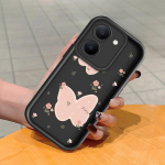 Pehme silikoonist ruudukujulise redeli mustriga telefoni&uuml;mbris, t&auml;ielikult kattev, kaamera p&otilde;rutuskindel kaitse, kummist &uuml;mbris Vivole Vivo V20 2021 tumepunast v&auml;rvi