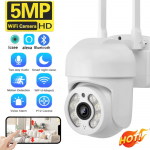5MP PTZ WiFi kaamera v&auml;listingimustes koduseks videovalveks juhtmevabad IP-kaamerad HD v&auml;rviline &ouml;&ouml;n&auml;gemine turvakaitse ICse 5MP NO SD Card