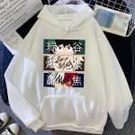 My Hero Academia S&uuml;gis Talv Mood Pikkade varrukatega kampsun Naistele Unisex Huppar XXXL valge