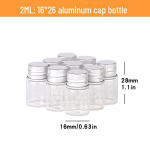 16mm V&auml;ike L&auml;bipaistev Klaaspudel Kuldse Alumiiniumkorgiga 2 ml, 16*26 cap bottle