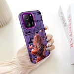 V&auml;rvitud Mustriline V&auml;rviline H&otilde;bedane Kahepoolne K&otilde;va Kest P&otilde;rutuskindel Kukkumisvastane Telefoni&uuml;mbris Xiaomi Redmi Poco jaoks Redmi K70E tumelilla v&auml;rv