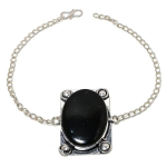 Nuummite Handmade 925 Sterling Silver Jewelry Bracelet 7-8 v5j01