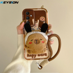 KEYSION Armas 3D Cartoon pl&uuml;&uuml;sist &uuml;mbris Samsung A55 5G A25 A15 jaoks koos paelaga pehme silikoonist p&otilde;rutuskindla telefonikaanega Galaxy A05S jaoks for Samsung A15