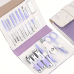 16 pcs/set Manicure Set Full Function Kit Nail Clippers Stainless Steel Pedicure Sets With Leather Portable Case Idea Gift