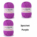 3 tk Piimjas Magus Pehme Puuvillane Beebi Kudumisvill L&otilde;ng J&auml;me L&otilde;ng Kiud Sametl&otilde;ng K&auml;sitsi Kudumisvill Heegeldusl&otilde;ng DIY Kampsuni jaoks