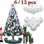 6/12 tk 4 cm j&otilde;ulupuu kaunistus Xmas White Snowball vahtkummist pallipidu Rippuvad ehispallid 6pcs-6pcs