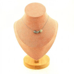 Pierres et Min&eacute;raux. Collier 3 perles Oeil de faucon d'Afrique du Sud. Chaine en acier Collier femmes, hommes. Taille personnalisab