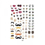 744 gommettes adh&eacute;sives - yeux et visage