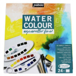 Kit d'aquarelle - Aquarelle fine - 24 demi-godets - Accessoires inclus - Mixte - D&eacute;butant