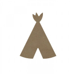 Tipi en bois MDF &agrave; d&eacute;corer - 15 cm