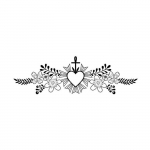 Tampon bois - Frise fleurie - Viva la vida - 37 x 100 mm