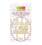 Cake Topper en bois - Xmas - 9 x 13 cm - D&eacute;coration de No&euml;l - Id&eacute;al pour g&acirc;teaux - F&ecirc;tes de fin d'ann&eacute;e