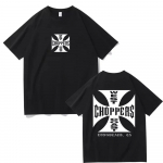 West Coast Choppers Ristiga raamiga tr&uuml;kiga T-s&auml;rk Meeste Hip Hop T&auml;navamood &Uuml;lem&otilde;&otilde;dulised T-s&auml;rgid Moekad T-s&auml;rgid Meeste fliisist l&uuml;hikeste varrukatega M
