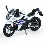 1/12 Suzuki GSX-250R M&auml;ngumootorratas Minimaalmudel 1:12 Maastikuratta v&otilde;idus&otilde;idu heli ja valgusega valatud kollektsiooni kingitus poisile valge