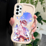 V&auml;rvitud mustriga Big Wave Edge pehmest silikoonmaterjalist Macaron telefoni&uuml;mbris, p&otilde;rutuskindel kaitsev kummist korpus Samsung Xiaomi Poco Redmi jaoks Samsung M32 sinine