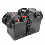 Plastikust Minnkota Trolling Motor Power Center Station akukarp USB ja 12V laadija port must